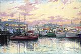 Thomas Kinkade - San Francisco Fisherman's Wharf painting